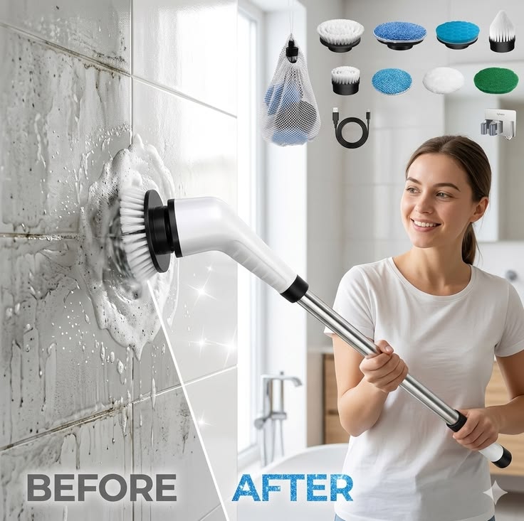 Electric Spin Scrubber – Powerful Cordless Cleaning Brush