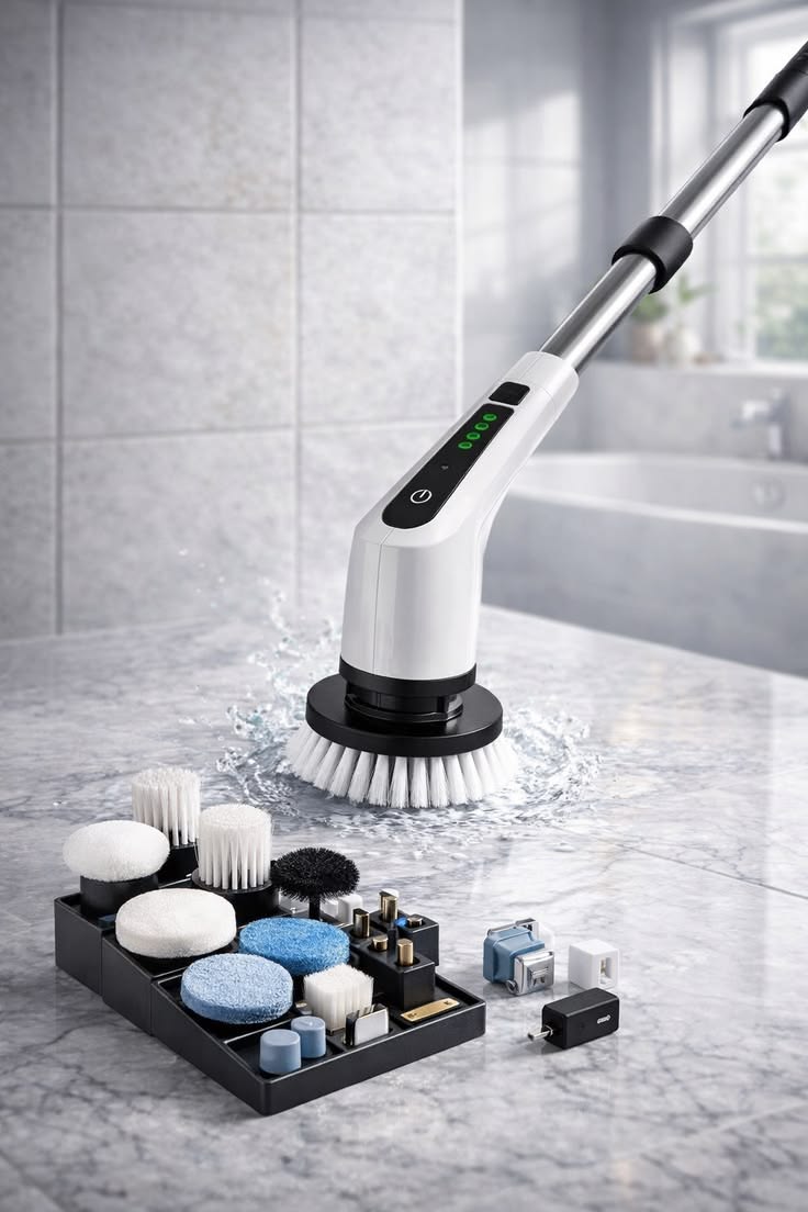 Electric Spin Scrubber – Powerful Cordless Cleaning Brush