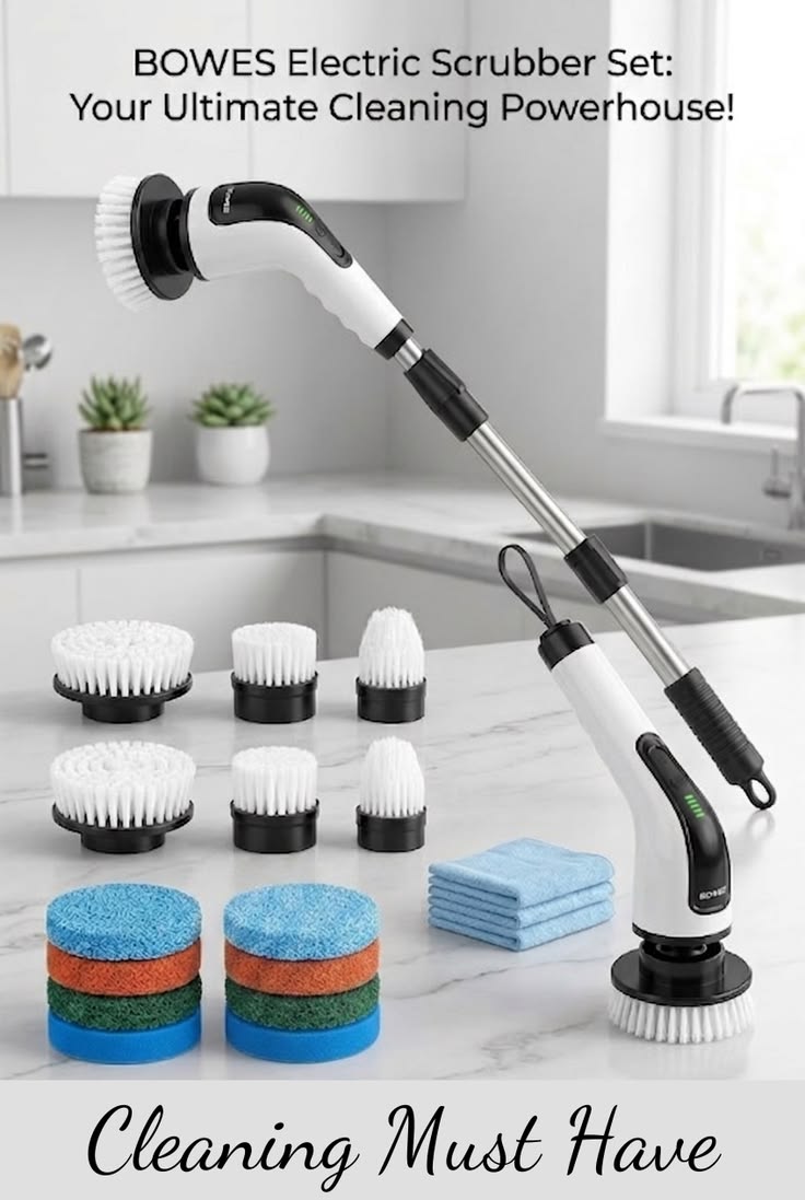 Electric Spin Scrubber – Powerful Cordless Cleaning Brush